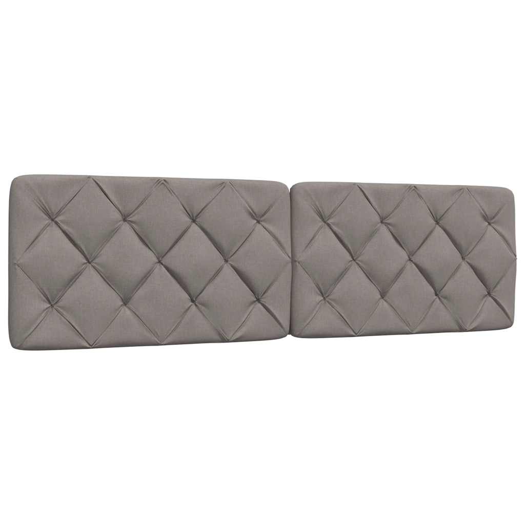 Cadre de lit avec LED sans matelas taupe 200x200 cm tissu - XIOS