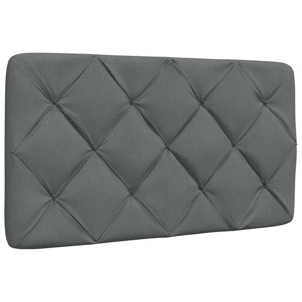 Lit avec matelas gris foncé 80x200 cm tissu - XIOS