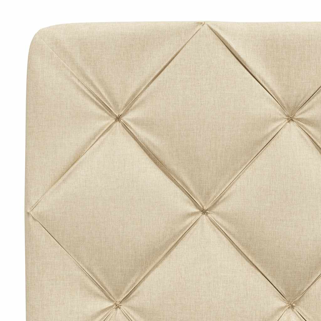 Lit avec matelas crème 80x200 cm tissu - XIOS