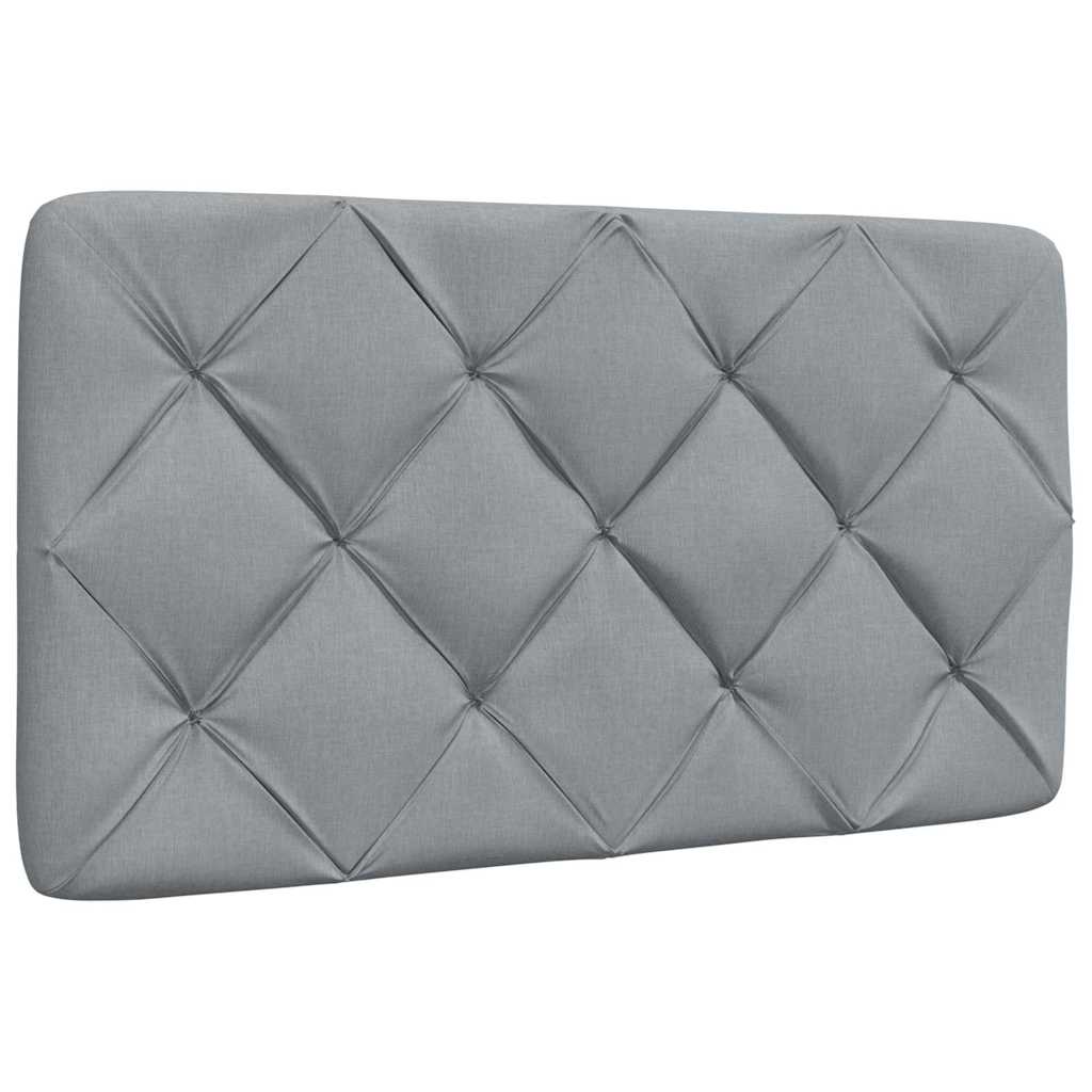 Lit avec matelas gris clair 90x190 cm tissu - XIOS