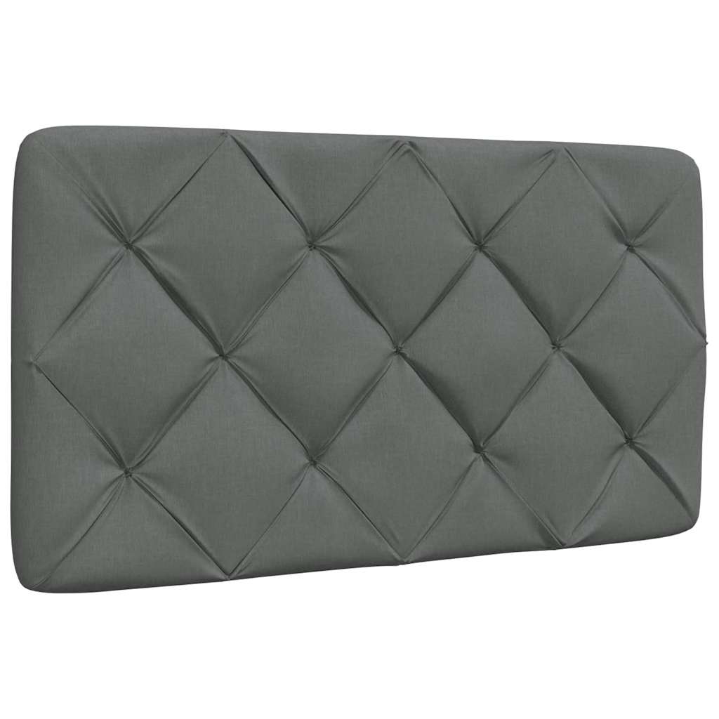 Lit avec matelas gris foncé 90x190 cm tissu - XIOS