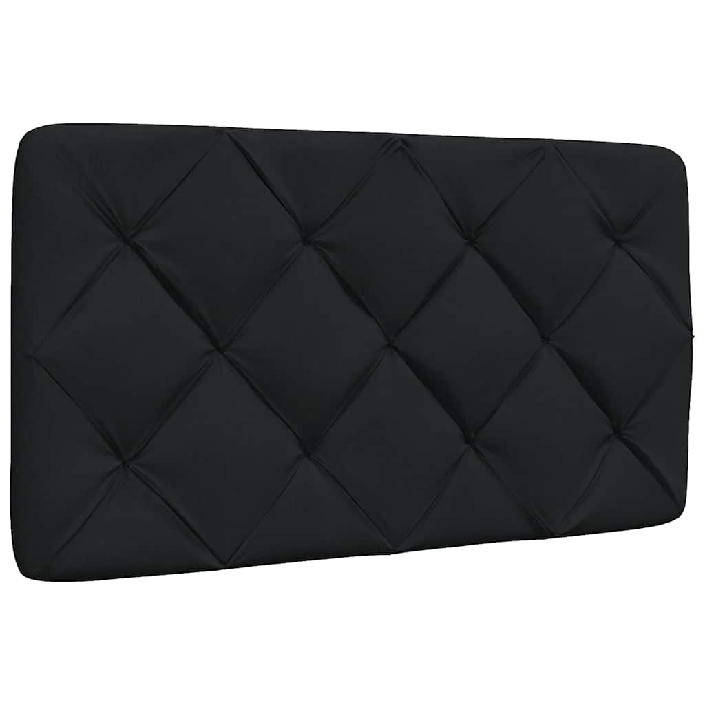 Lit avec matelas noir 90x190 cm tissu - XIOS