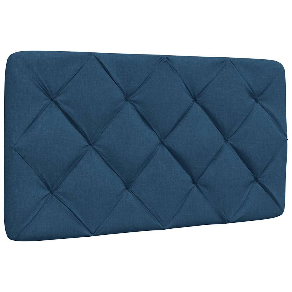 Lit avec matelas bleu 90x190 cm tissu