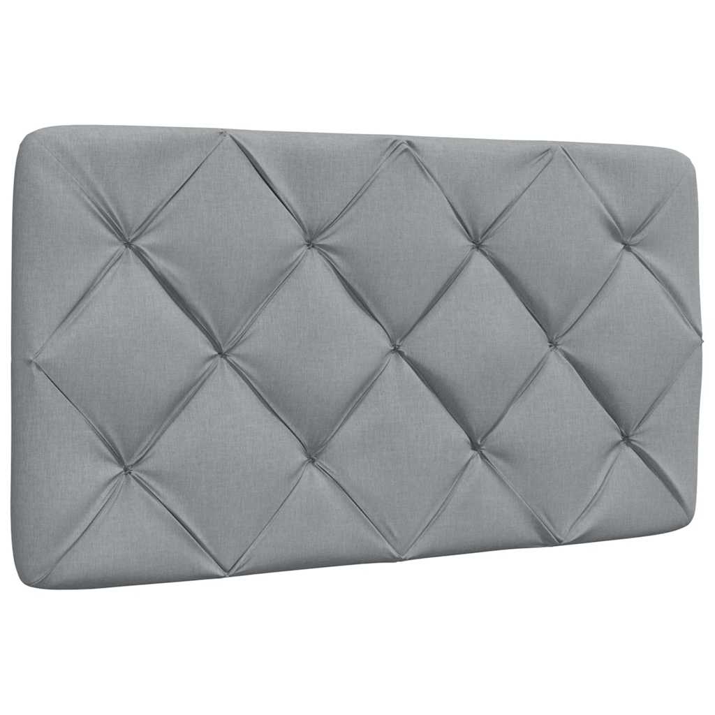 Lit avec matelas gris clair 90x200 cm tissu - XIOS