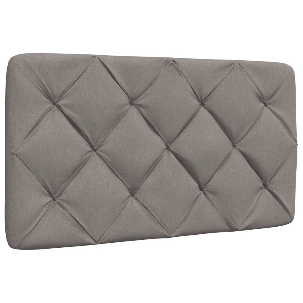 Lit avec matelas taupe 90x200 cm tissu - XIOS