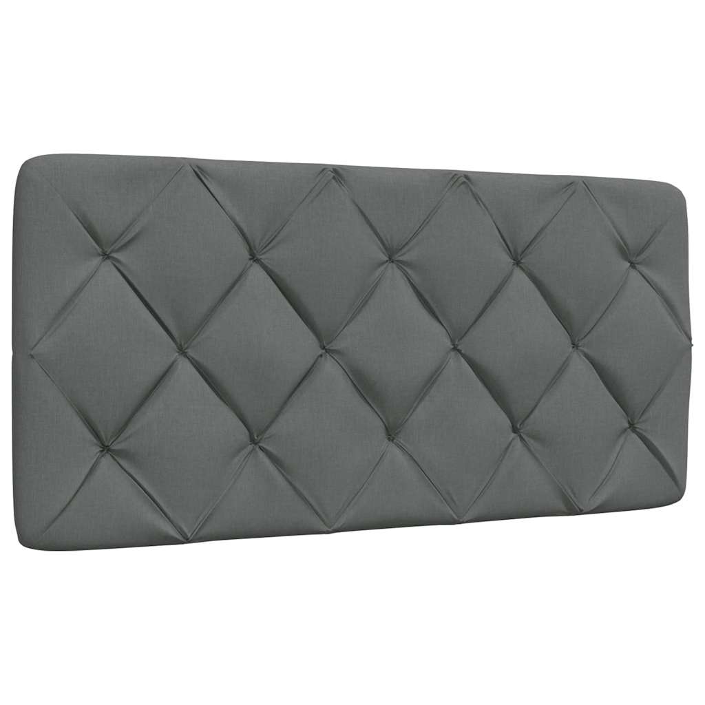 Lit avec matelas gris foncé 100x200 cm tissu - XIOS