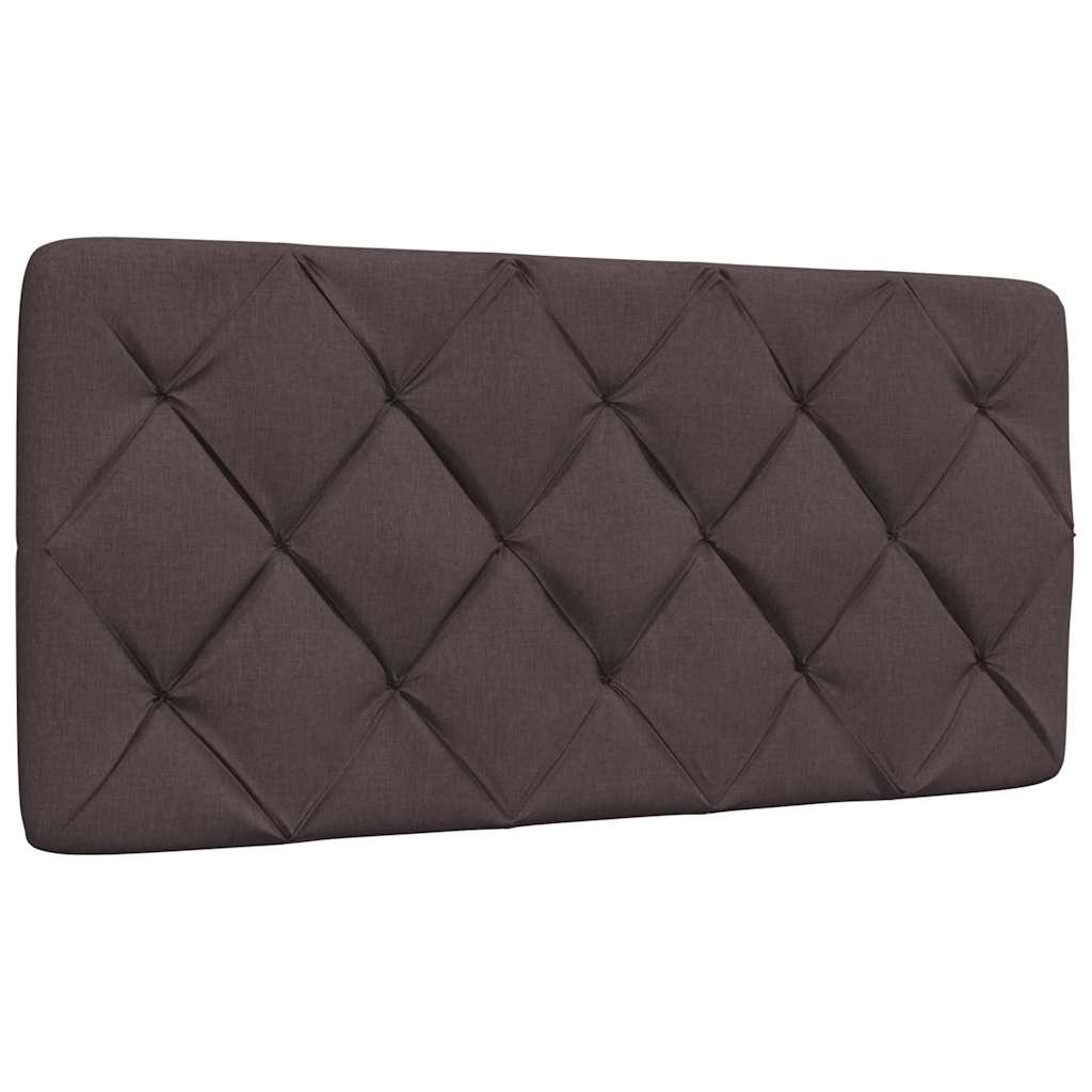Lit avec matelas marron foncé 100x200 cm tissu