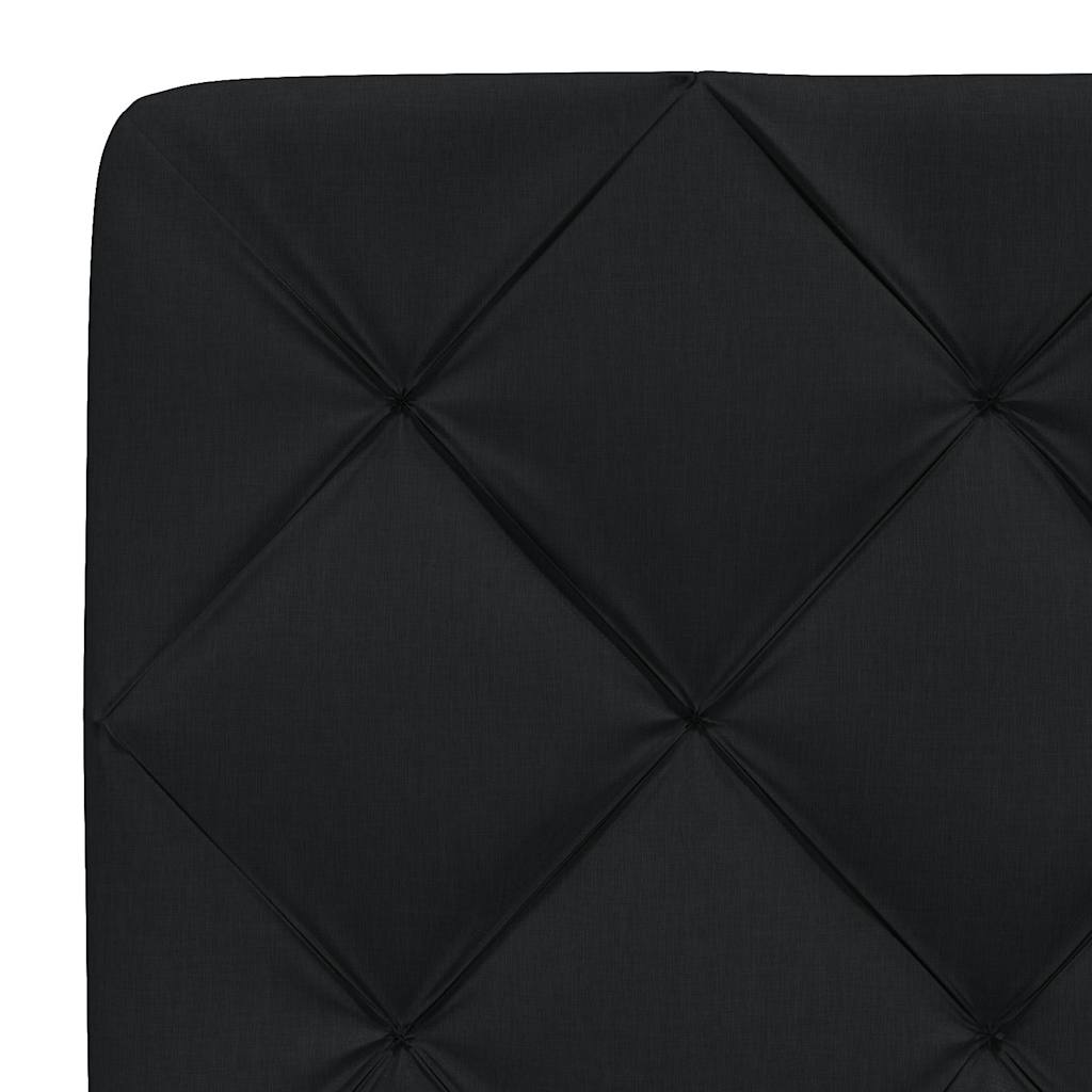 Lit avec matelas noir 120x200 cm tissu - XIOS