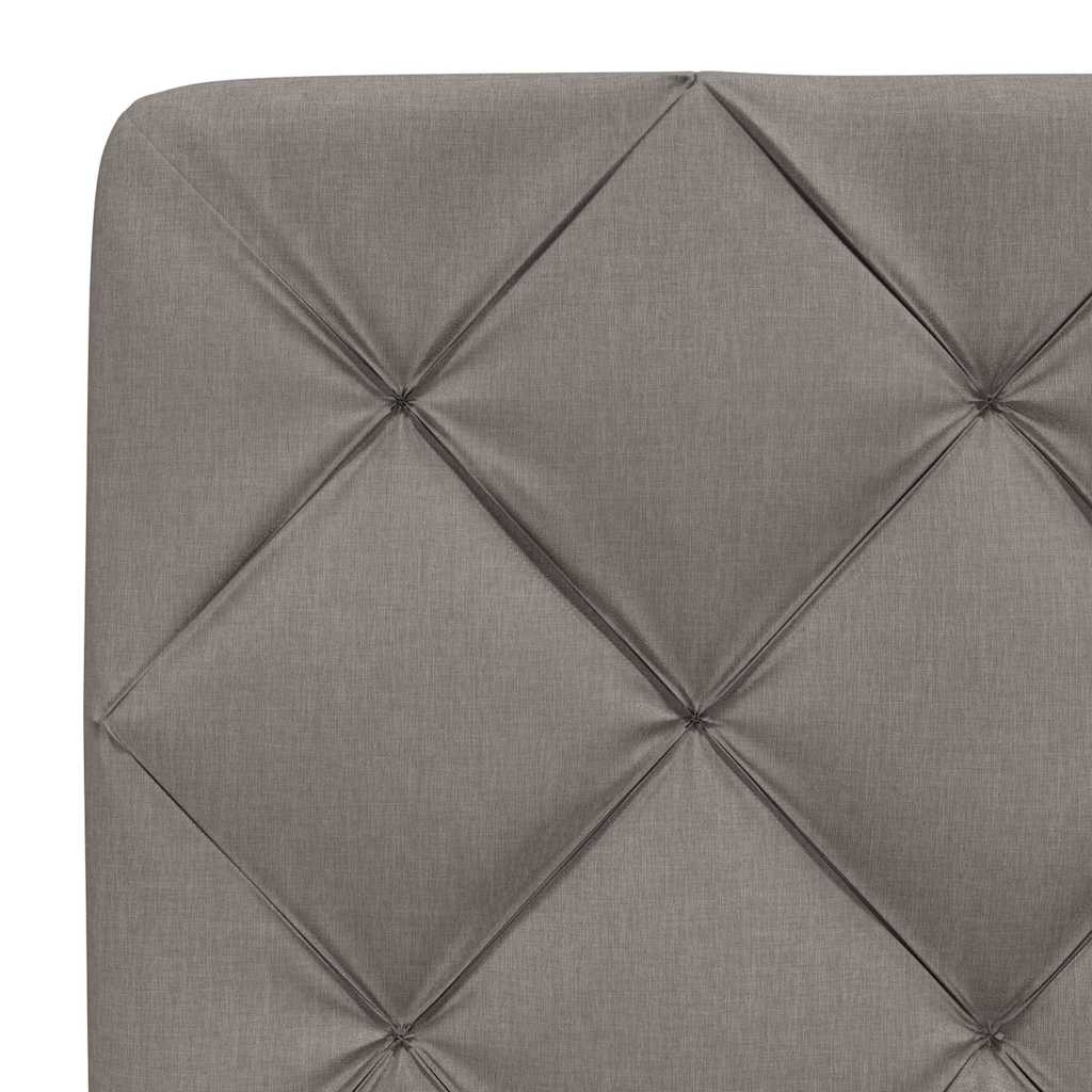 Lit avec matelas taupe 120x200 cm tissu - XIOS