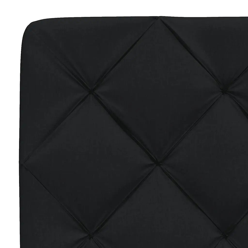 Lit avec matelas noir 140x190 cm tissu - XIOS