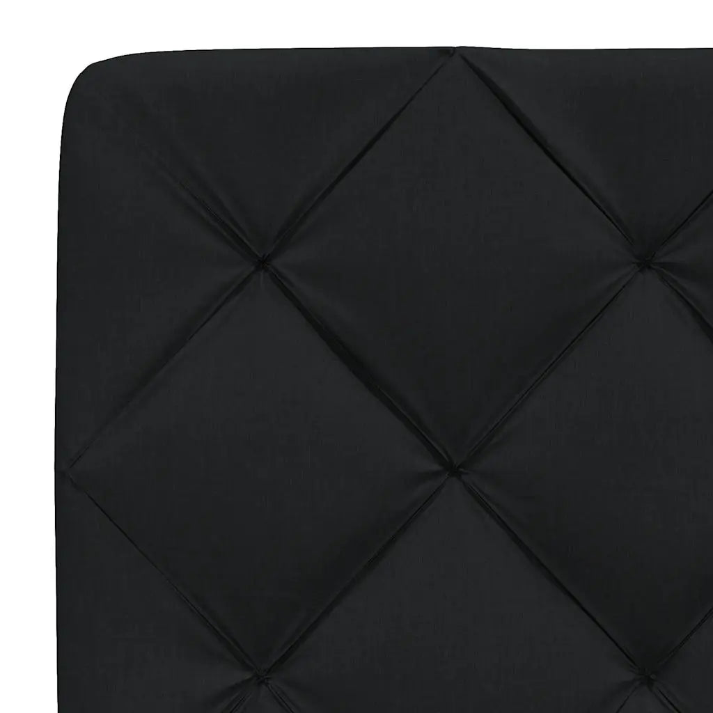 Lit avec matelas noir 140x200 cm tissu - XIOS