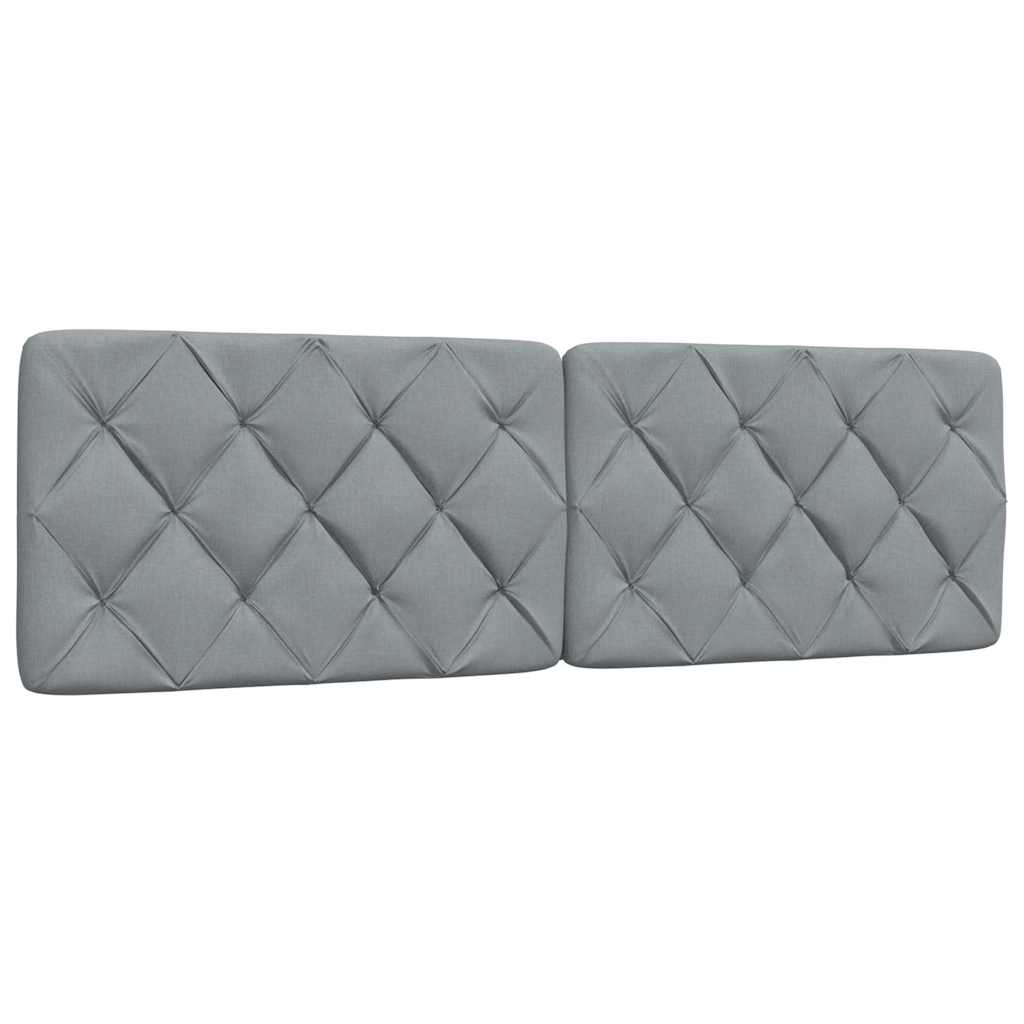 Lit avec matelas gris clair 160x200 cm tissu - XIOS