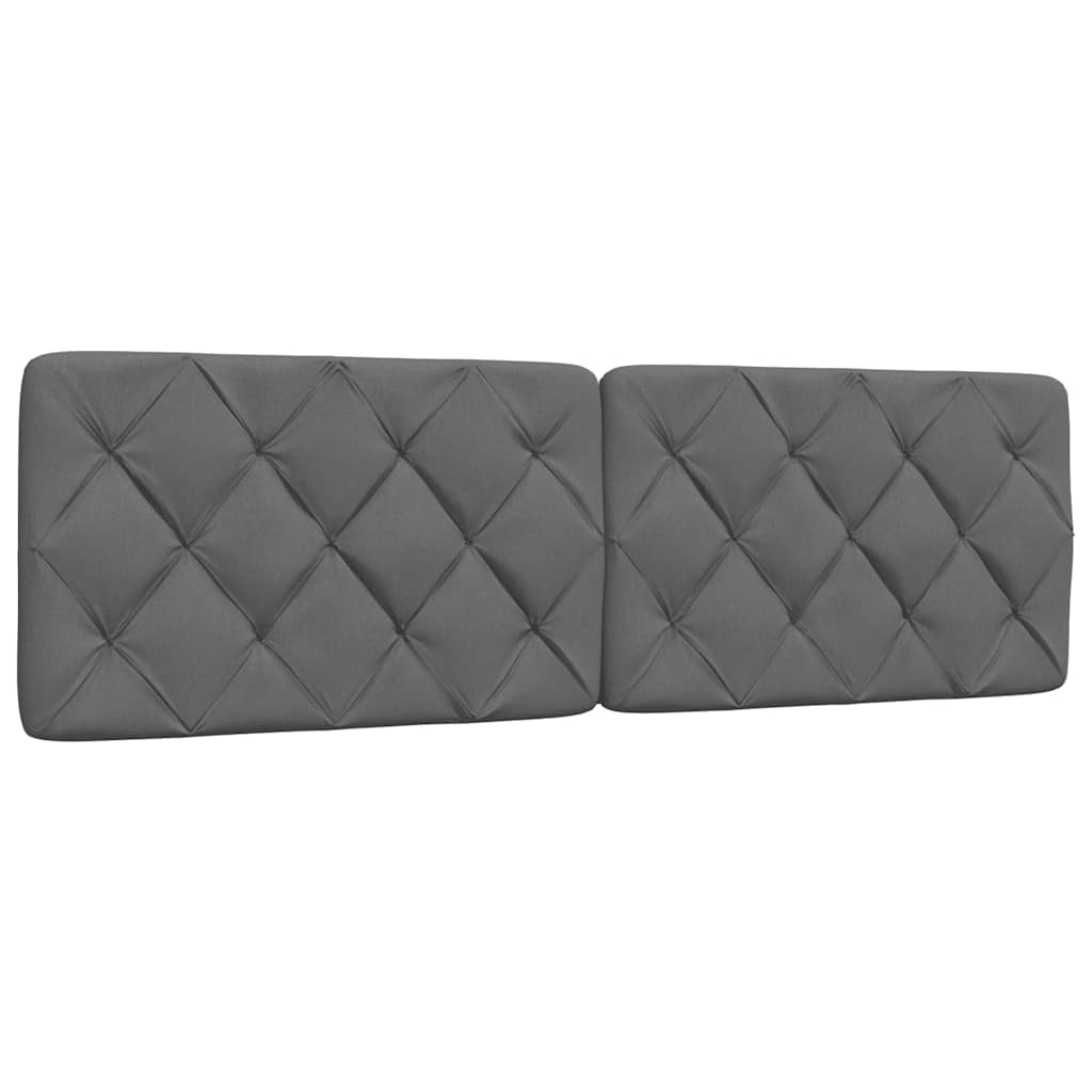 Lit avec matelas gris foncé 160x200 cm tissu - XIOS