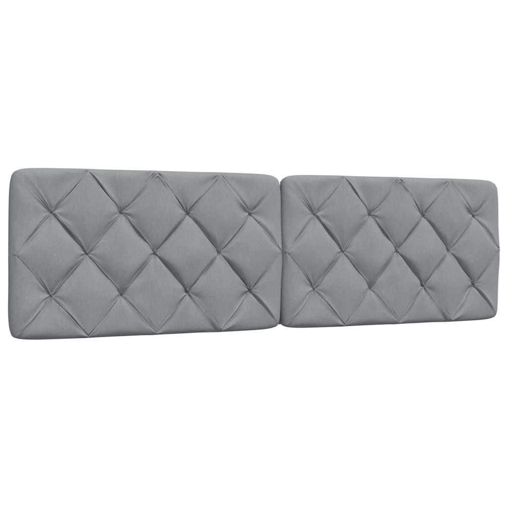Lit avec matelas gris clair 180x200 cm tissu - XIOS