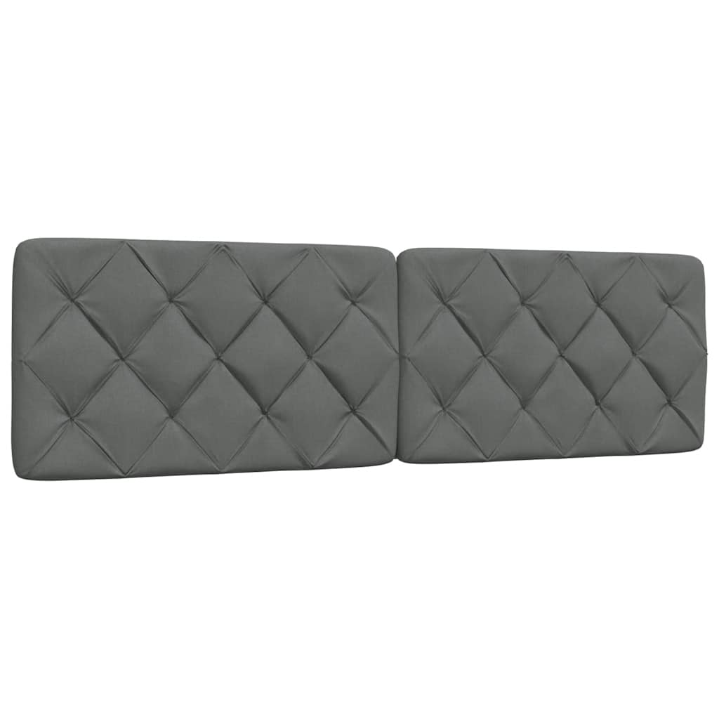 Lit avec matelas gris foncé 180x200 cm tissu - XIOS