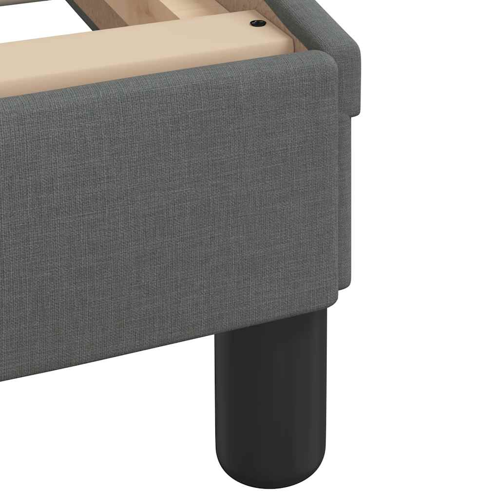 Lit avec matelas gris foncé 180x200 cm tissu - XIOS