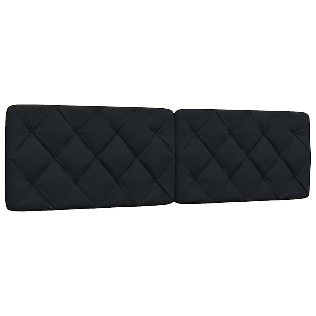 Lit avec matelas noir 180x200 cm tissu - XIOS