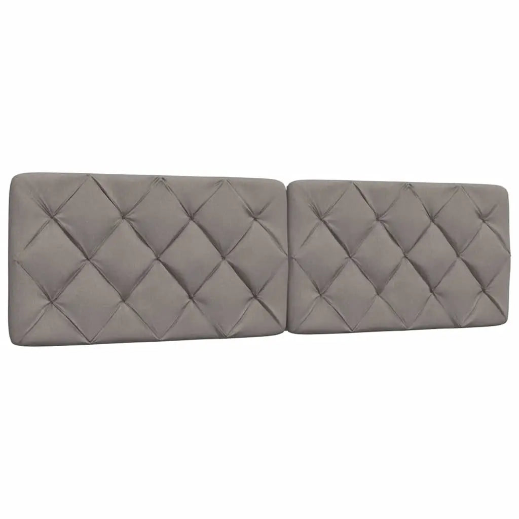 Lit avec matelas taupe 180x200 cm tissu - XIOS
