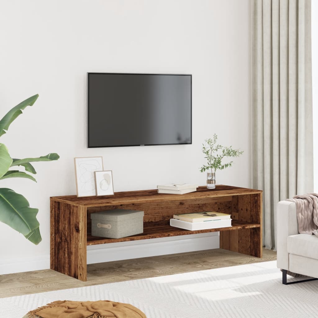 Meuble TV vieux bois 120x40x40 cm bois d'ingénierie - XIOS