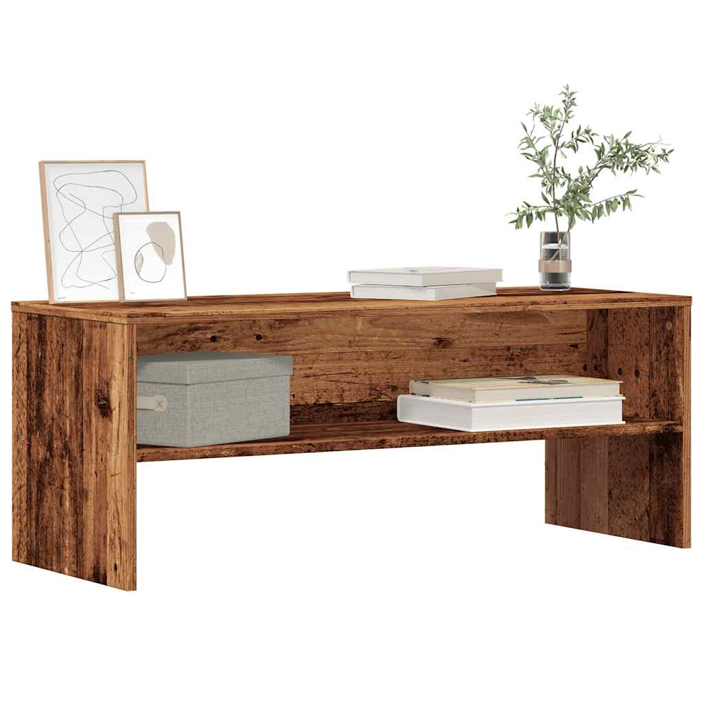 Meuble TV vieux bois 100x40x40 cm bois d'ingénierie - XIOS