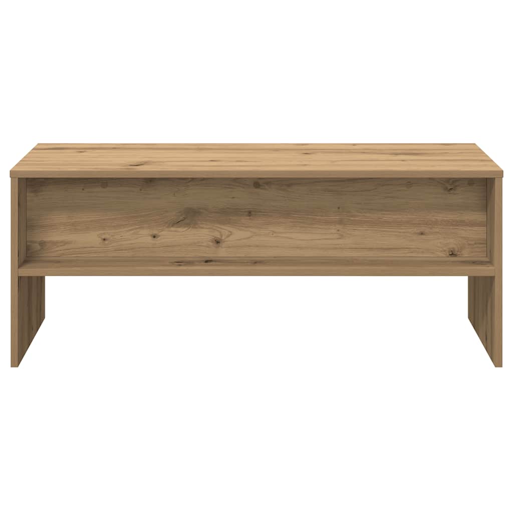 Meuble TV chêne artisanal 100x40x40 cm bois d'ingénierie - XIOS