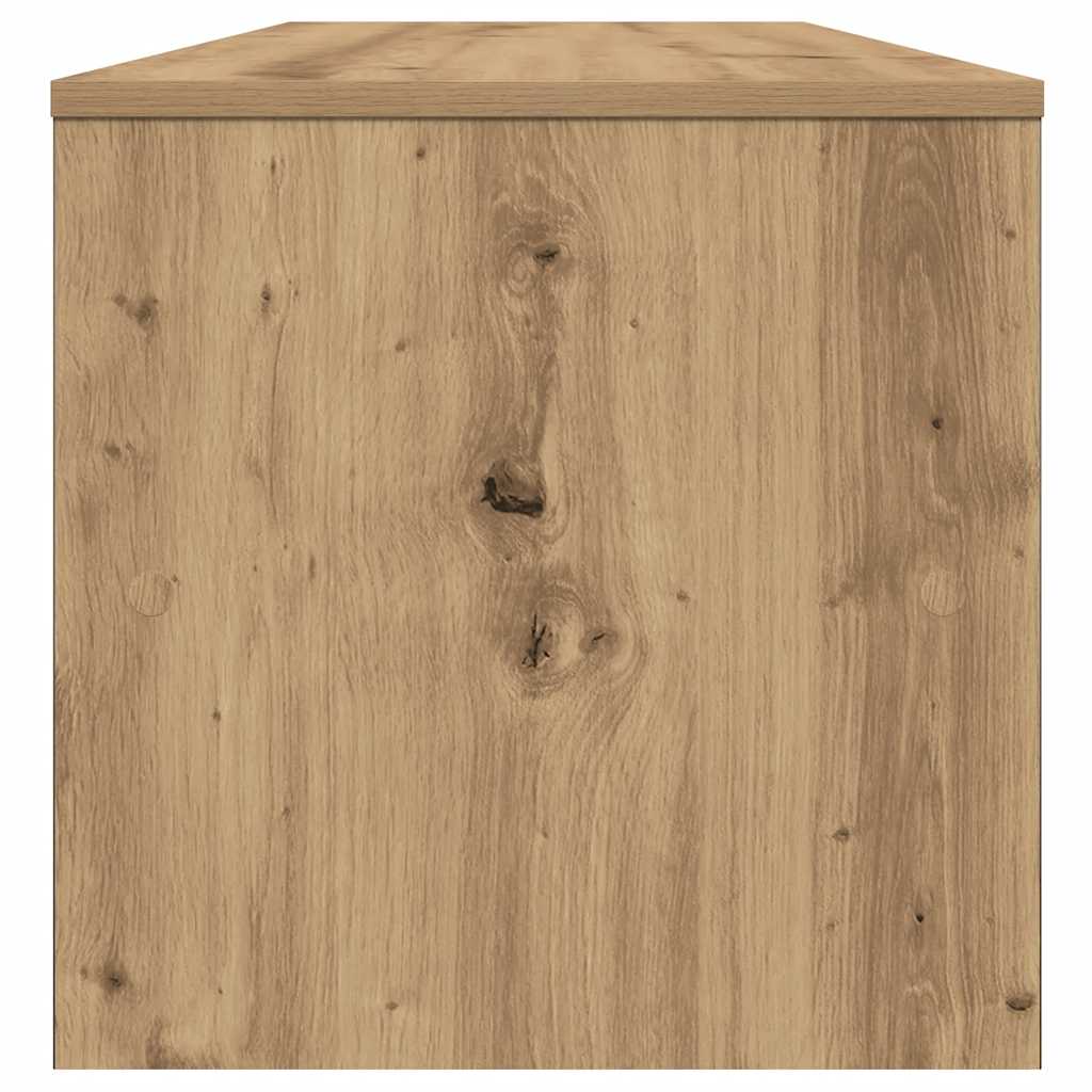 Meuble TV chêne artisanal 100x40x40 cm bois d'ingénierie - XIOS