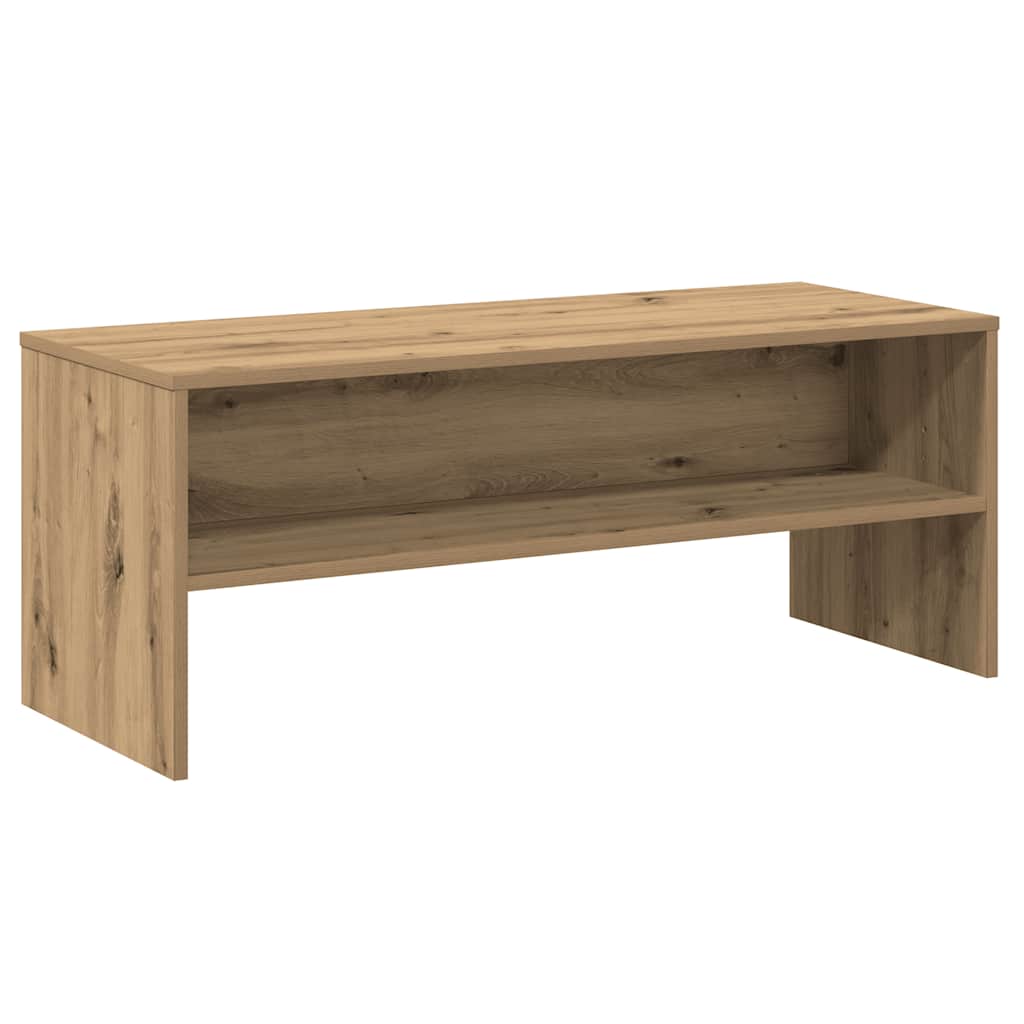 Meuble TV chêne artisanal 100x40x40 cm bois d'ingénierie - XIOS