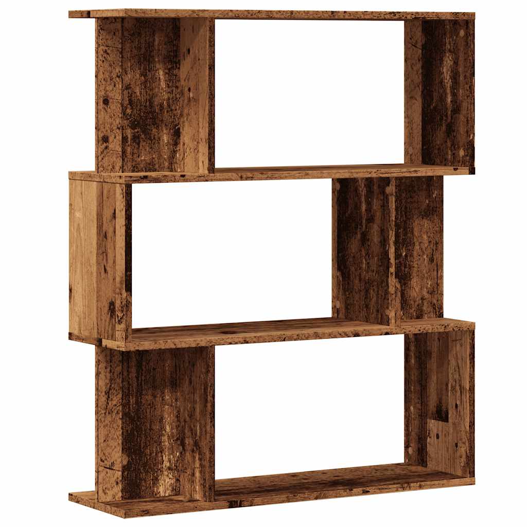 Bibliothèque vieux bois 80x24x96 cm bois d'ingénierie - XIOS