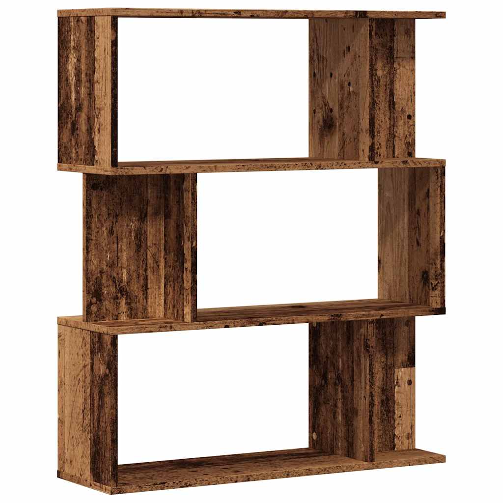 Bibliothèque vieux bois 80x24x96 cm bois d'ingénierie - XIOS