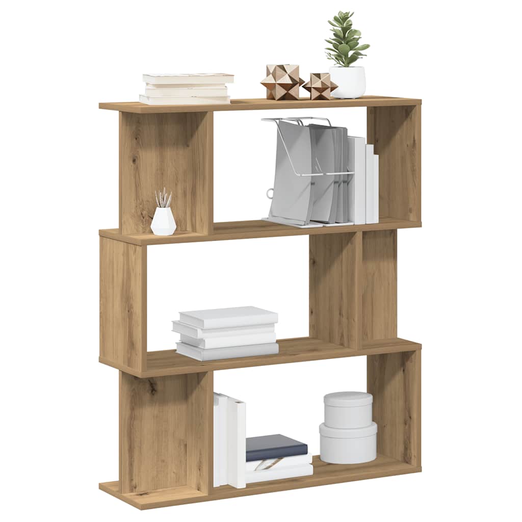 Bibliothèque chêne artisanal 80x24x96 cm bois d'ingénierie - XIOS