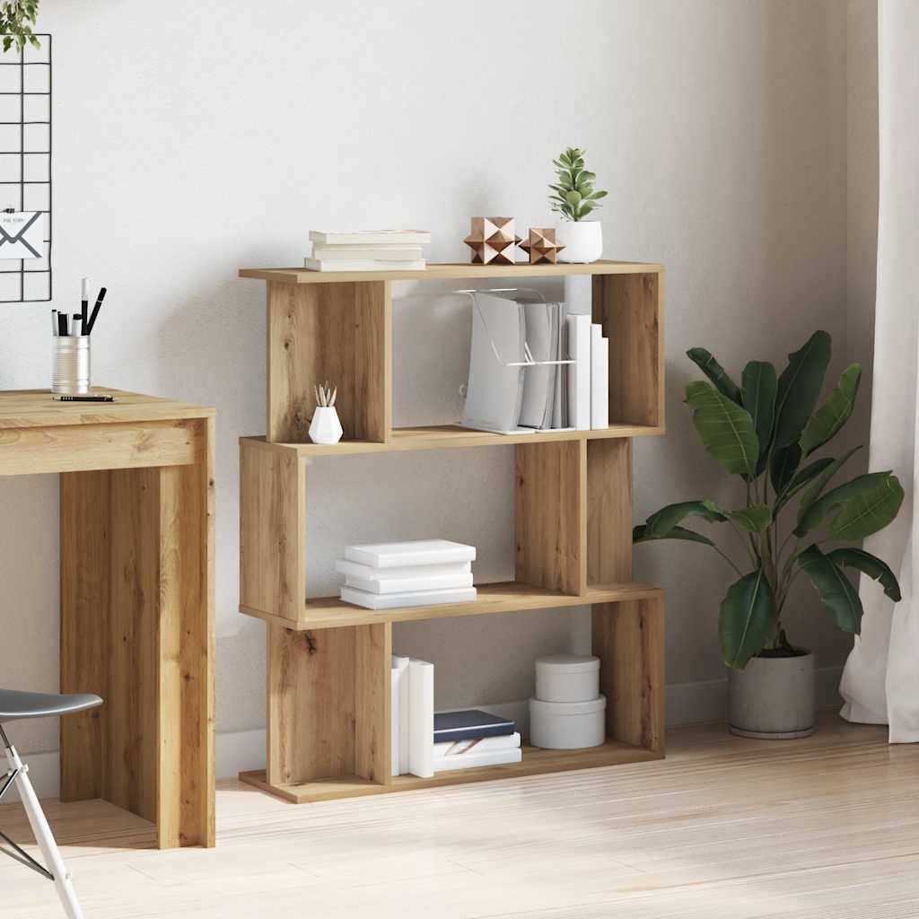 Bibliothèque chêne artisanal 80x24x96 cm bois d'ingénierie - XIOS