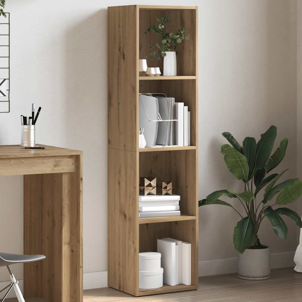 Bibliothèque chêne artisanal 36x30x143 cm bois d'ingénierie - XIOS