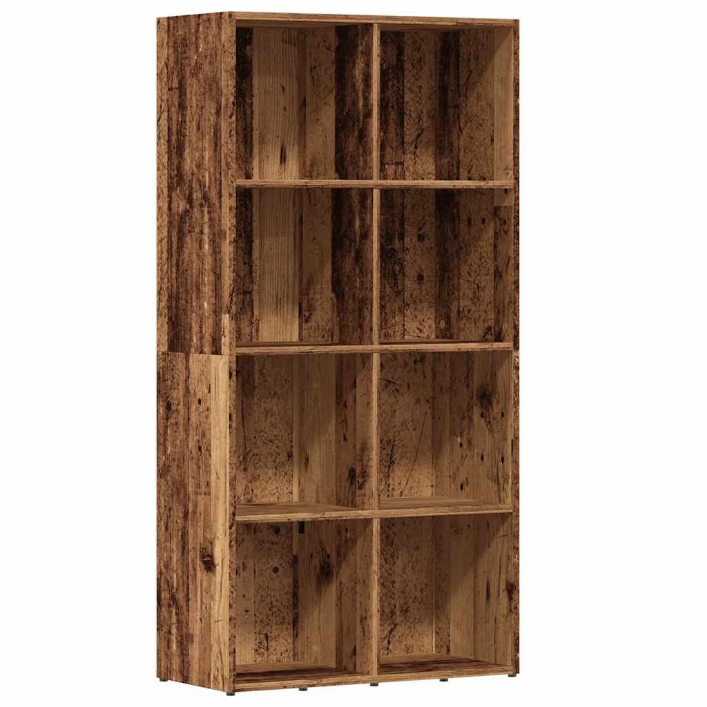 Bibliothèque vieux bois 66x30x130 cm bois d'ingénierie - XIOS