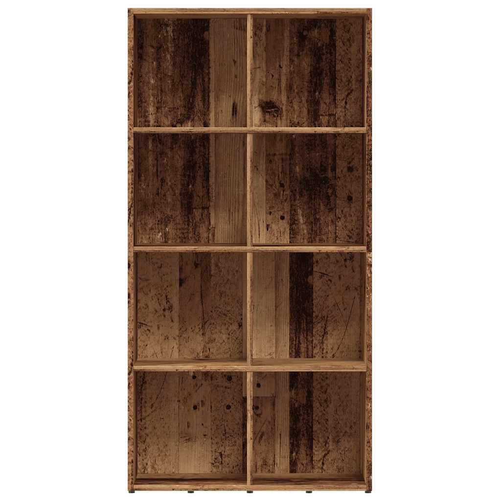 Bibliothèque vieux bois 66x30x130 cm bois d'ingénierie - XIOS