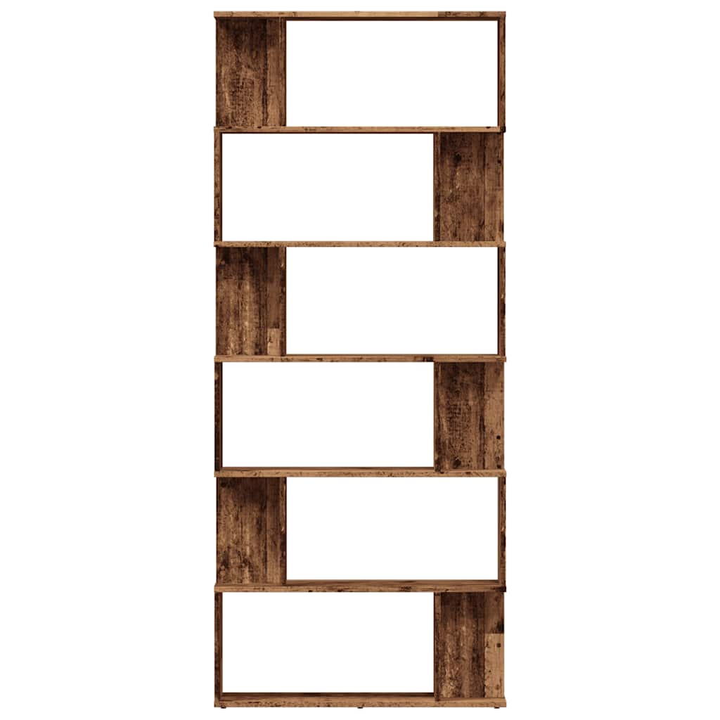 Bibliothèque vieux bois 80x24x192 cm bois d'ingénierie - XIOS