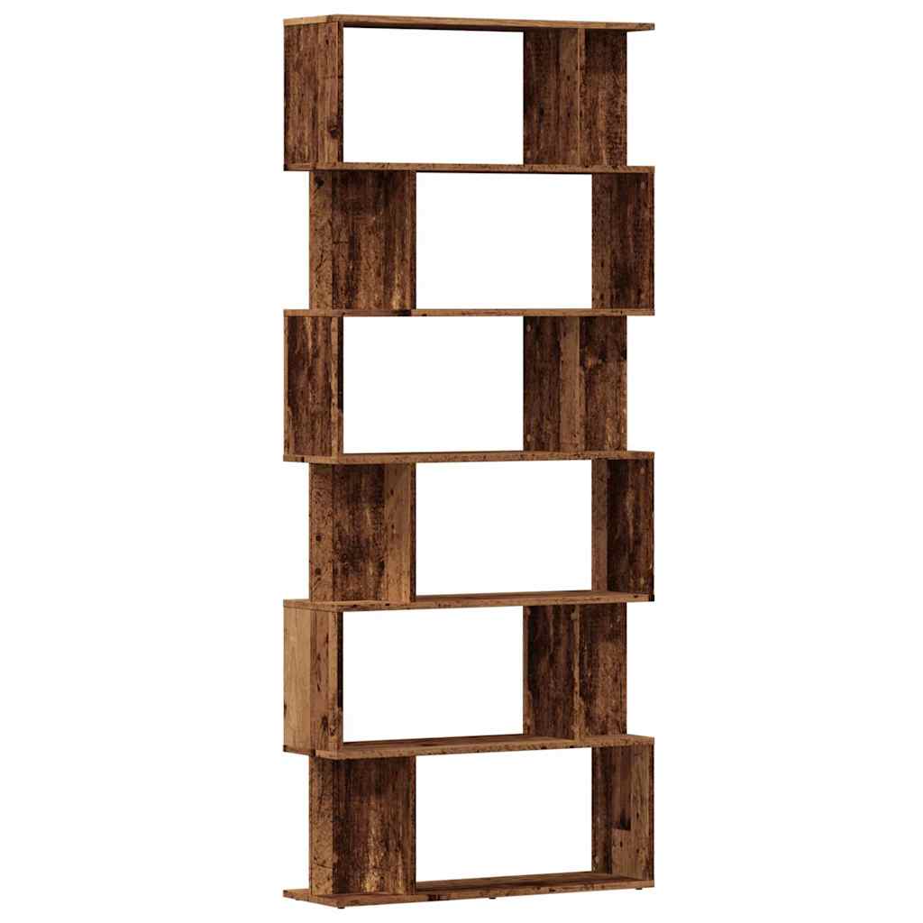 Bibliothèque vieux bois 80x24x192 cm bois d'ingénierie - XIOS
