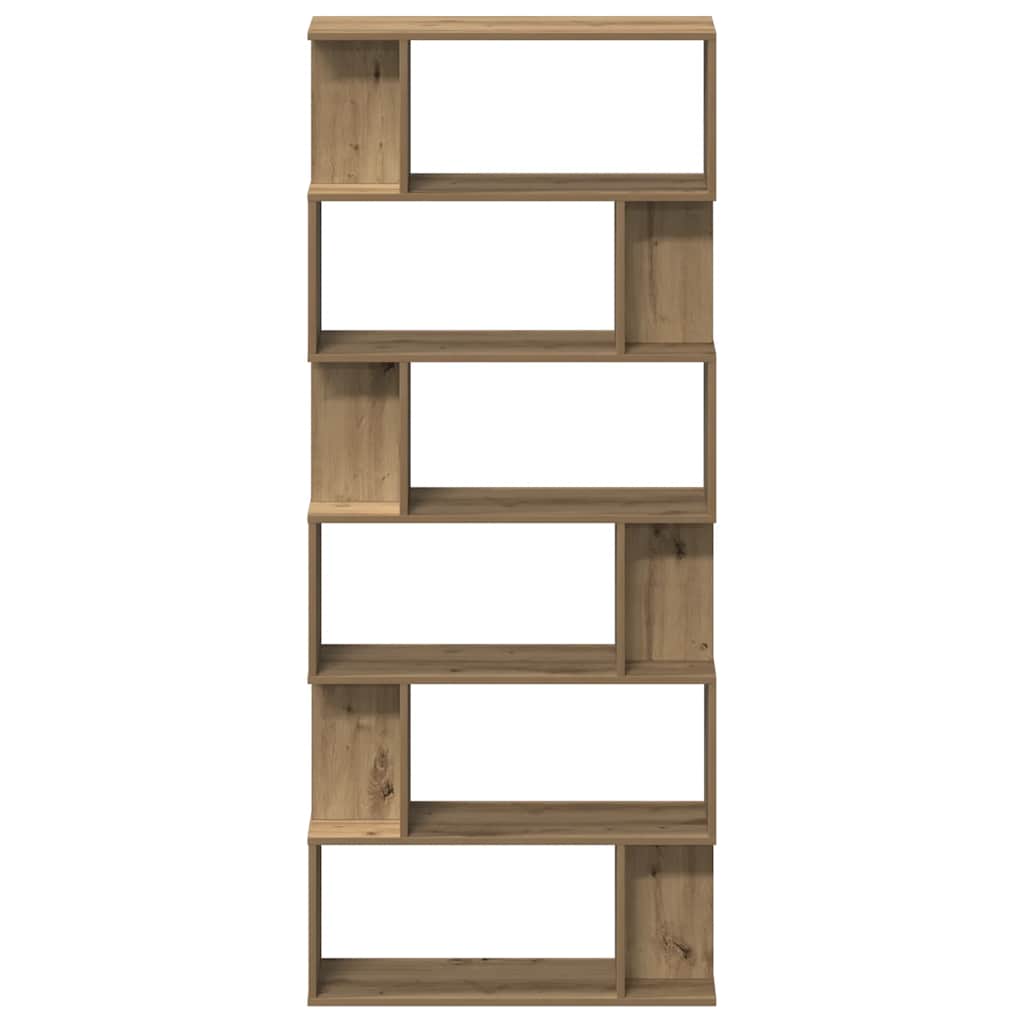 Bibliothèque chêne artisanal 80x24x192 cm bois d'ingénierie - XIOS