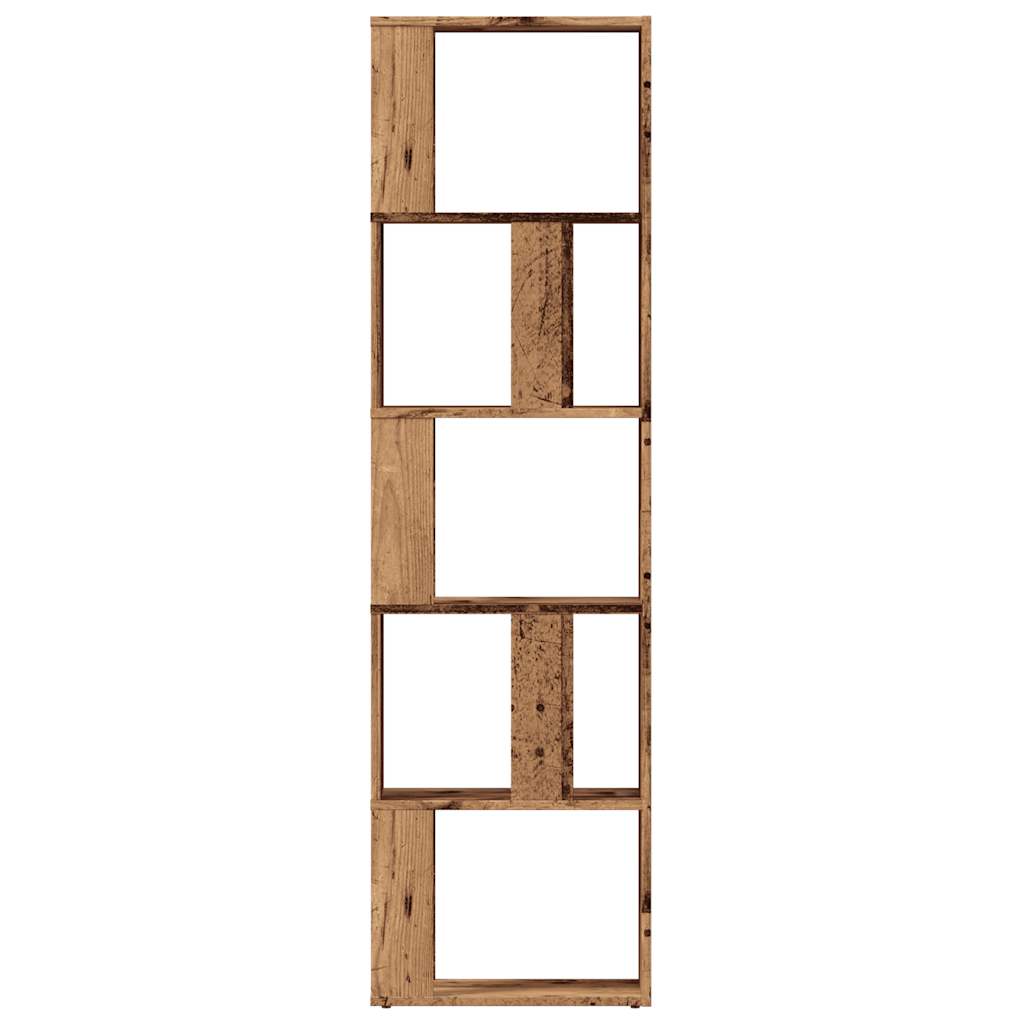 Bibliothèque vieux bois 45x24x159 cm bois d'ingénierie - XIOS