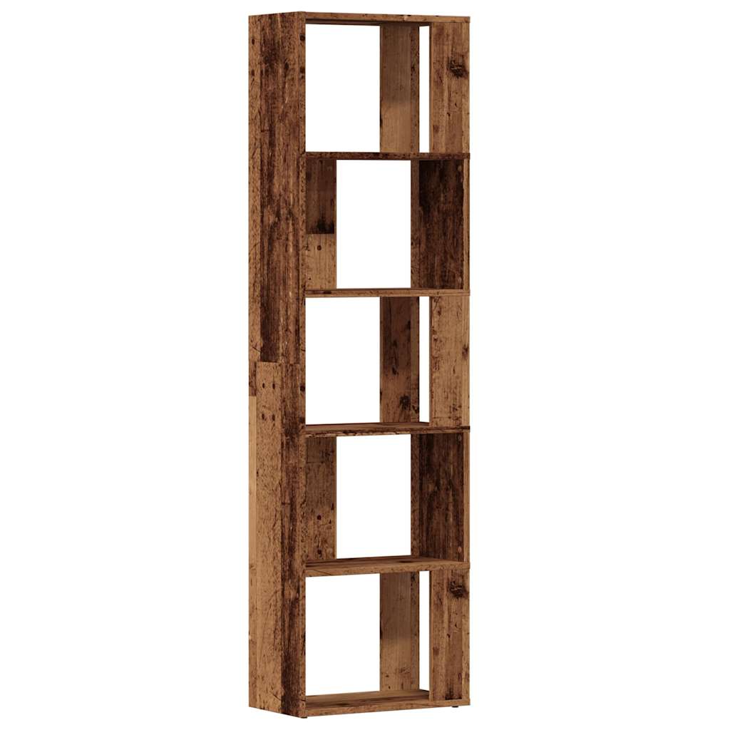 Bibliothèque vieux bois 45x24x159 cm bois d'ingénierie - XIOS
