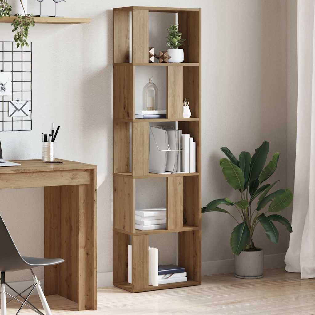 Bibliothèque chêne artisanal 45x24x159 cm bois d'ingénierie - XIOS