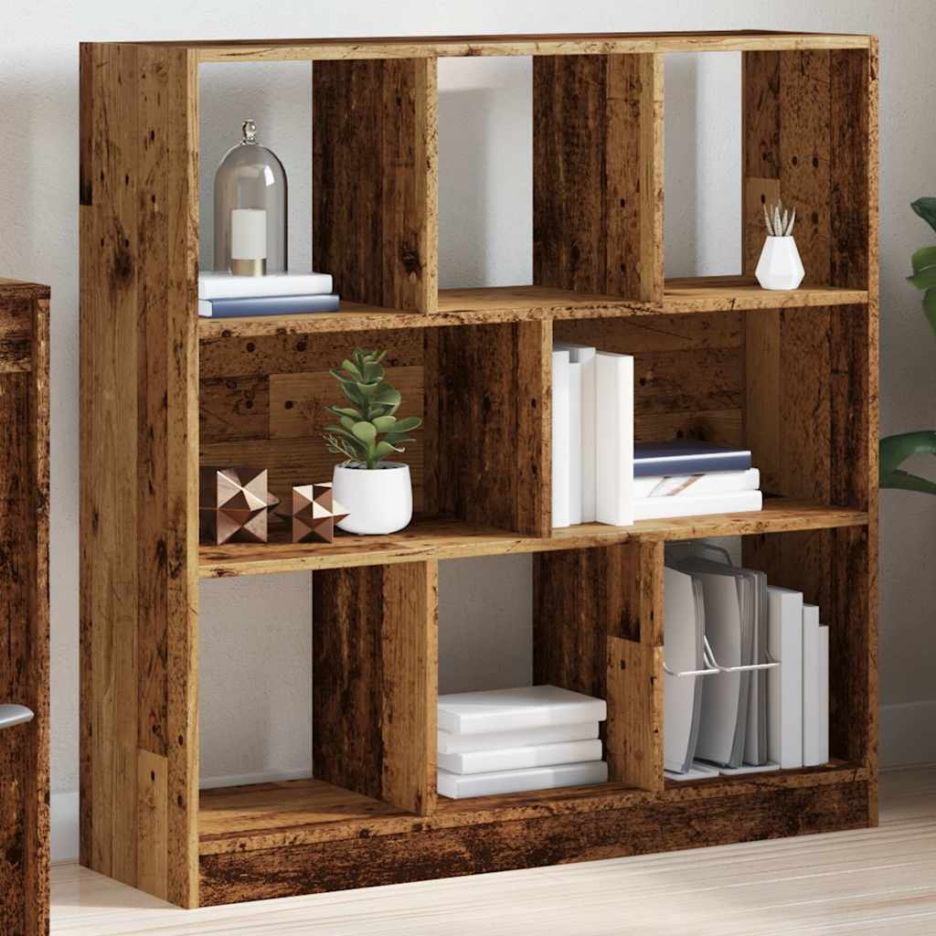 Bibliothèque vieux bois 97,5x29,5x100 cm bois d'ingénierie - XIOS