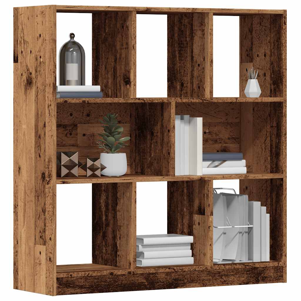 Bibliothèque vieux bois 97,5x29,5x100 cm bois d'ingénierie - XIOS