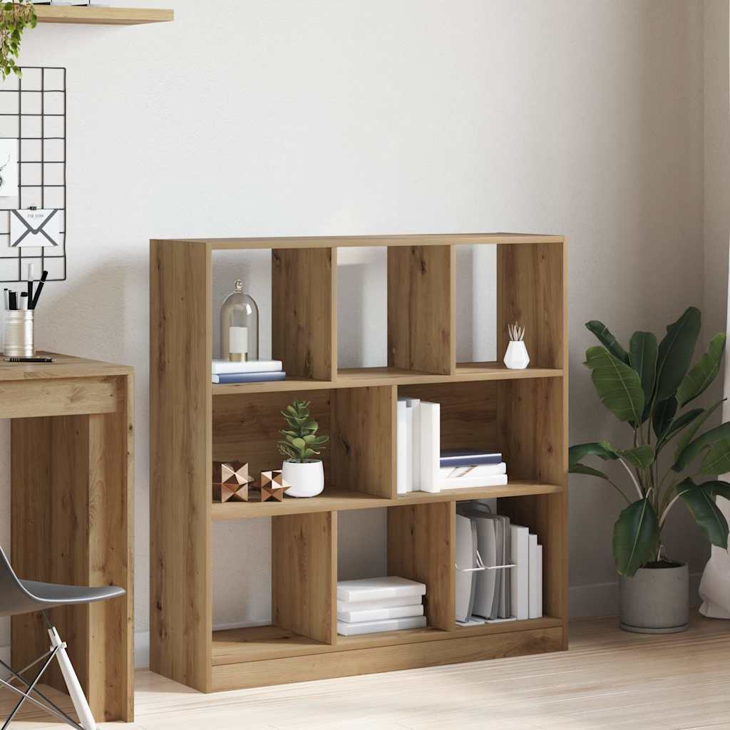 Bibliothèque chêne artisanal 97,5x29,5x100 cm bois d'ingénierie - XIOS
