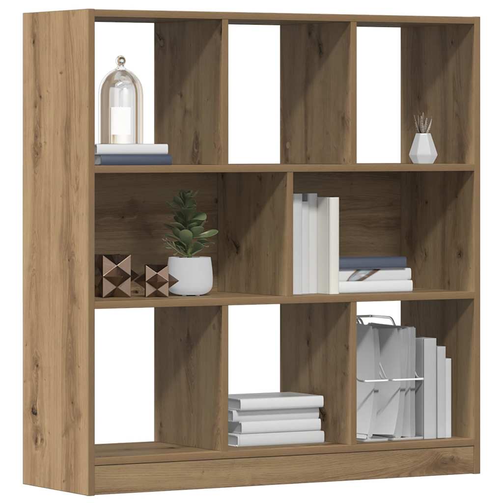 Bibliothèque chêne artisanal 97,5x29,5x100 cm bois d'ingénierie - XIOS