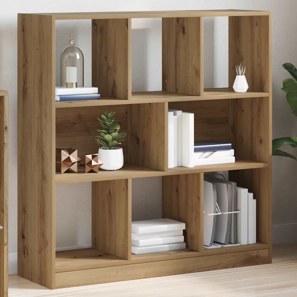 Bibliothèque chêne artisanal 97,5x29,5x100 cm bois d'ingénierie - XIOS