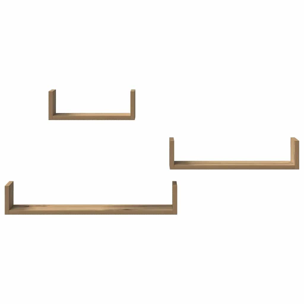Étagères murales 3 pcs chêne artisanal bois d'ingénierie - XIOS