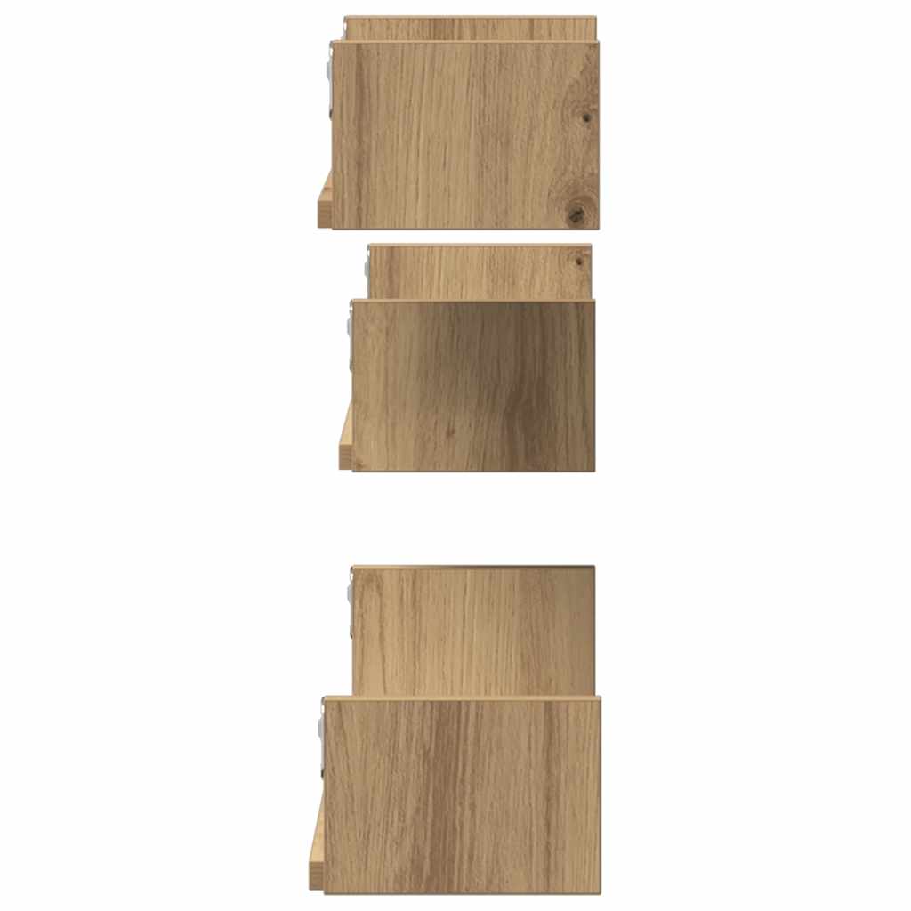 Étagères murales 3 pcs chêne artisanal bois d'ingénierie - XIOS