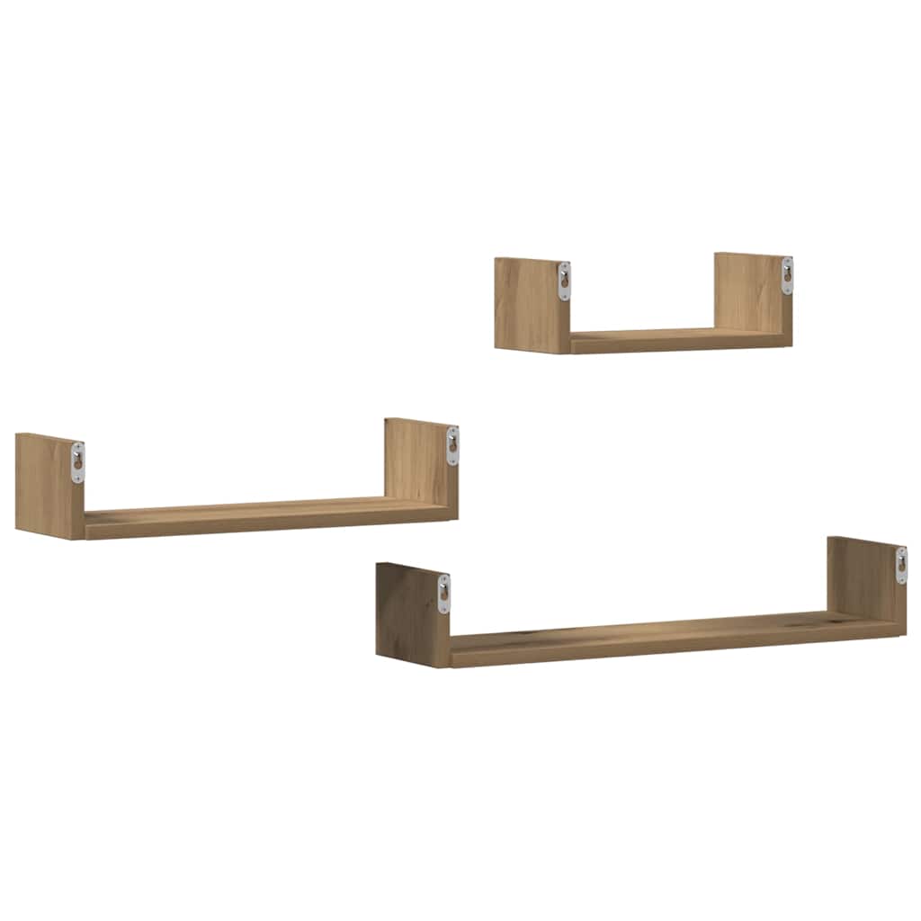 Étagères murales 3 pcs chêne artisanal bois d'ingénierie - XIOS