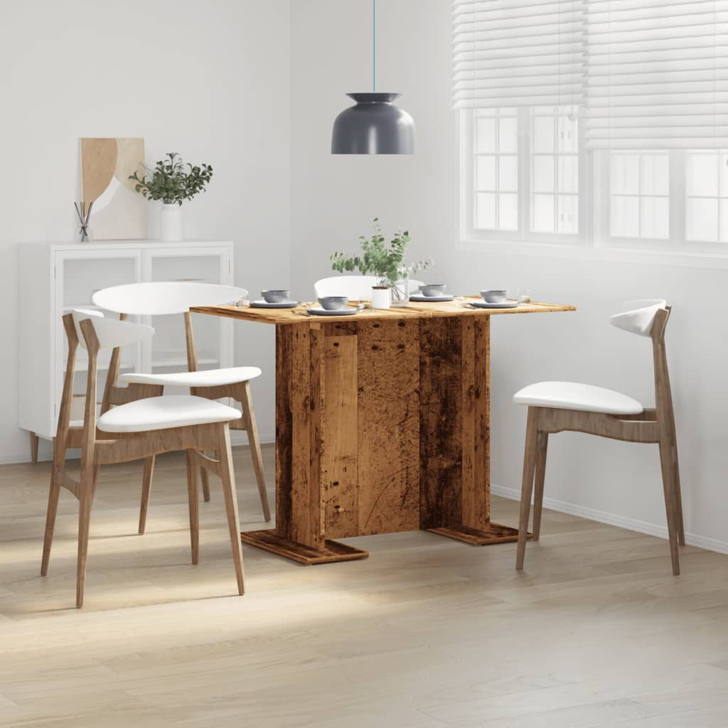 Table à manger vieux bois 110 x 60 x 75 cm bois ingénierie - XIOS