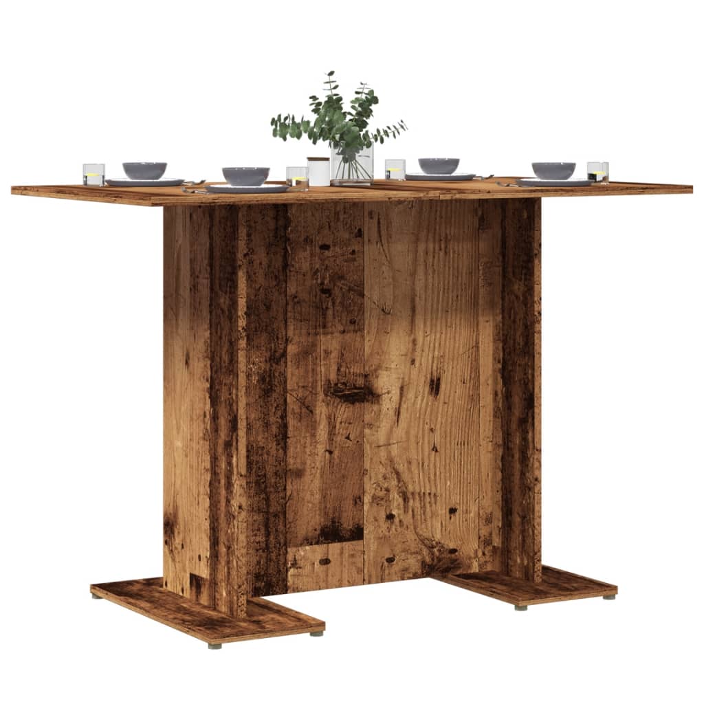 Table à manger vieux bois 110 x 60 x 75 cm bois ingénierie - XIOS